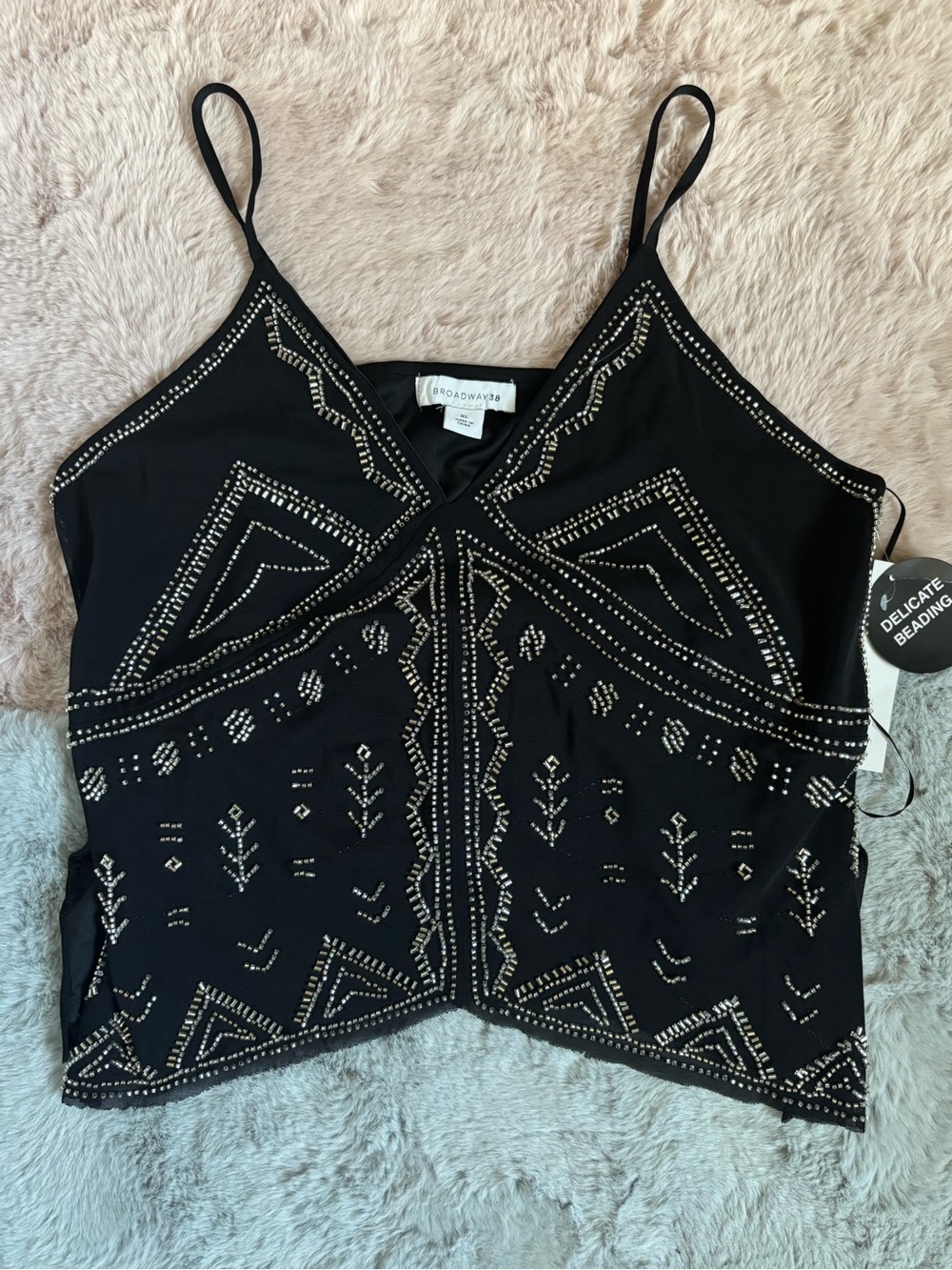 Broadway 38 black beaded tank
